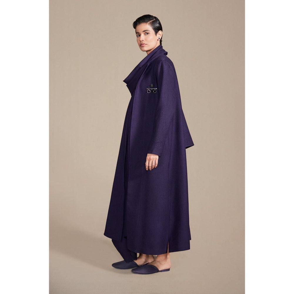 AMPM Keisha Deep Purple Jacket with Brooch (Set of 2)