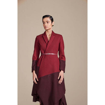 AMPM Syrah Jacket Co-Ord - Maroon (Set of 3)