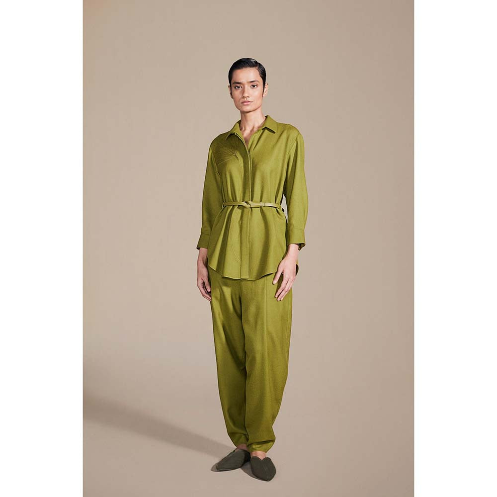 AMPM Ashia Shirt Co-Ord - Olive (Set of 3)