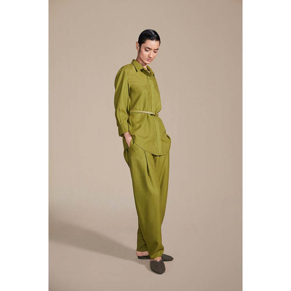 AMPM Ashia Shirt Co-Ord - Olive (Set of 3)