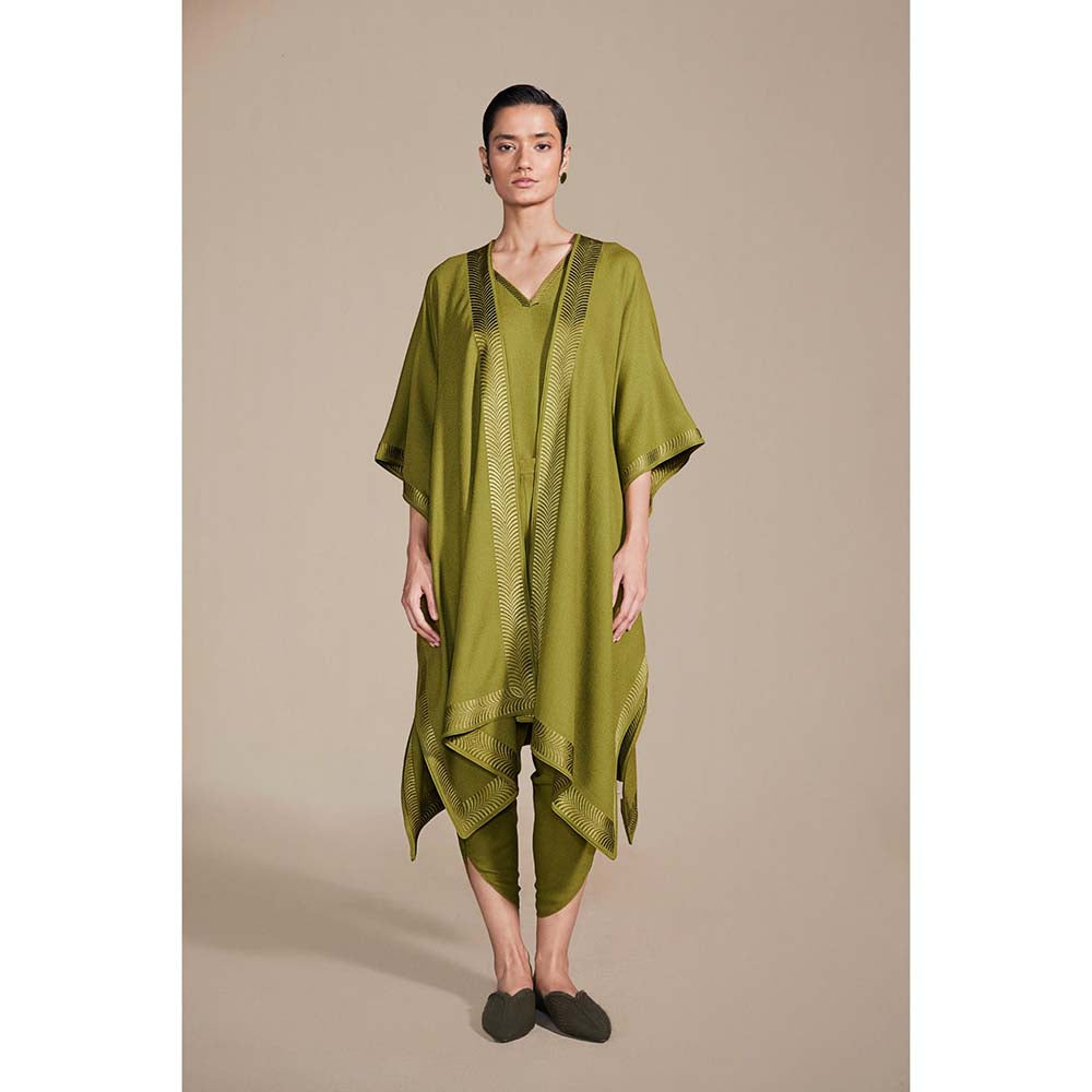 AMPM Adarah Cape Co-Ord - Olive (Set of 3)