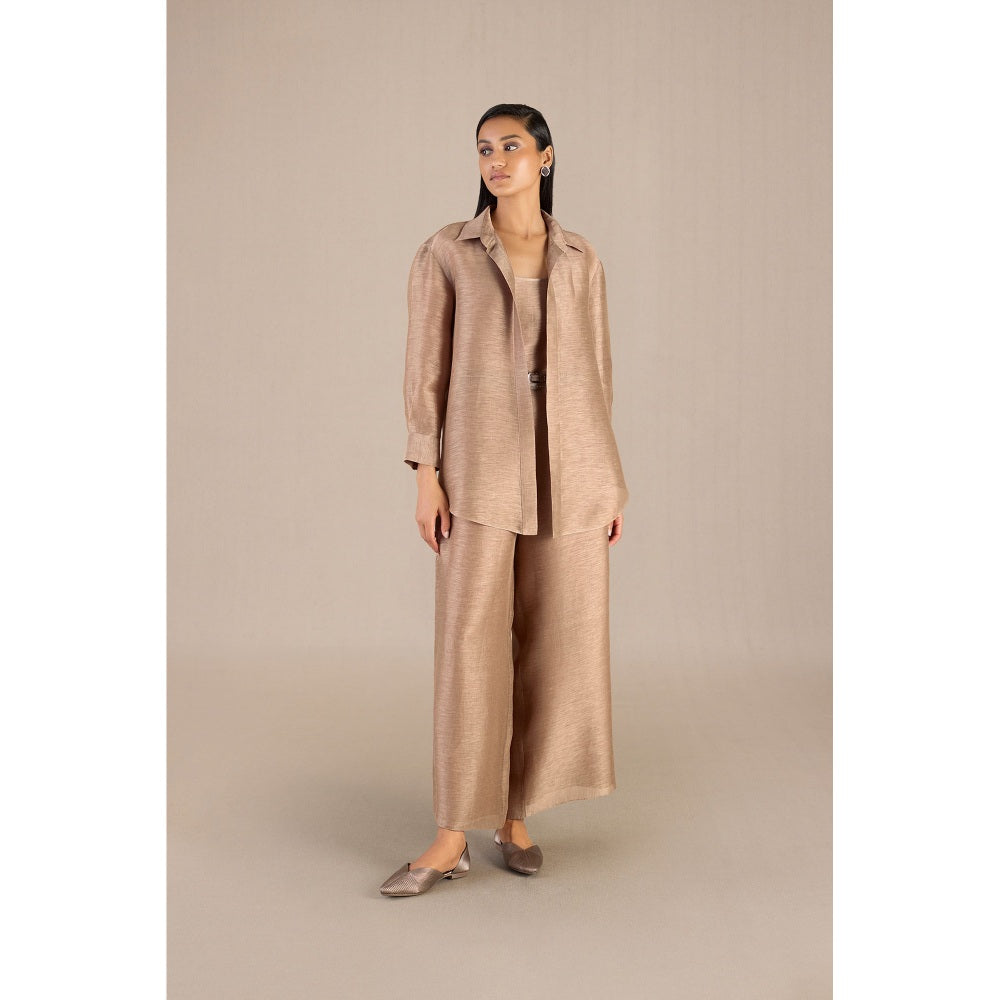 AMPM Hyra Shirt with Palazzo, Inner & Belt (Set of 4)