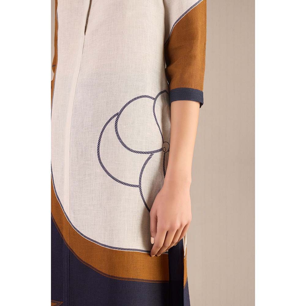 AMPM Multi Colour Kara Kurta And Palazzo (Set of 2)