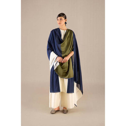 AMPM Ivory Araiah Kurta with Palazzo and Dupatta (Set of 3)