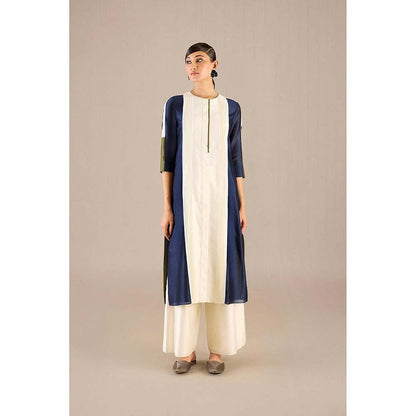AMPM Ivory Araiah Kurta with Palazzo and Dupatta (Set of 3)
