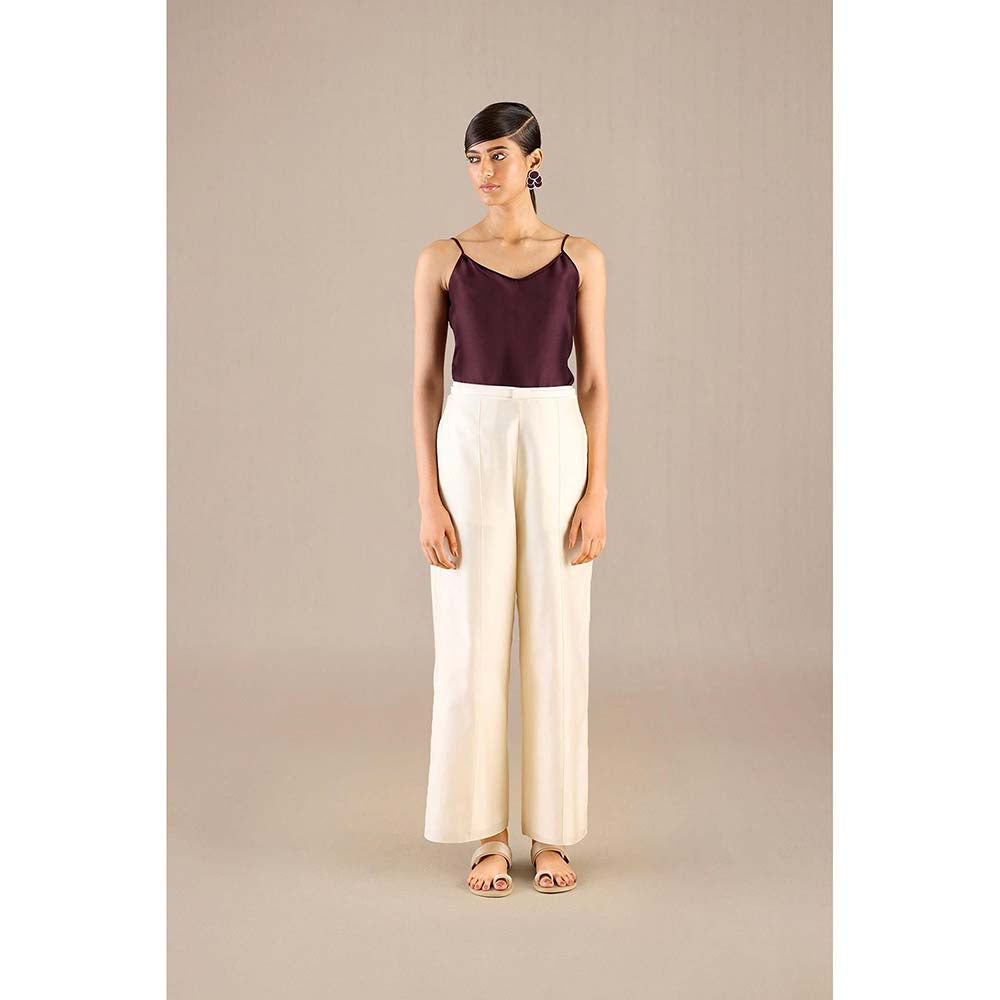 AMPM Burgundy Dariya Shirt with Inner, Pant and Belt (Set of 4)