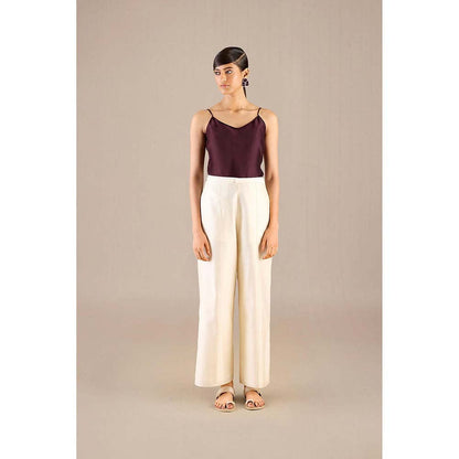 AMPM Burgundy Dariya Shirt with Inner, Pant and Belt (Set of 4)