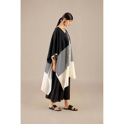 AMPM Black Alaia Cape with Inner, Palazzo and Belt (Set of 4)
