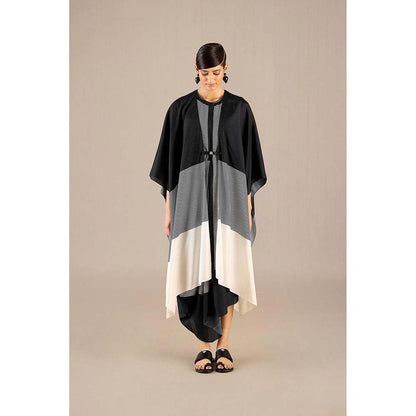 AMPM Black Riha Dress with Cape and Belt (Set of 3)