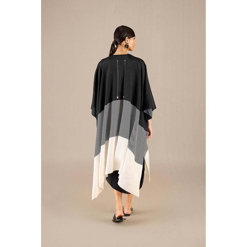 AMPM Black Riha Dress with Cape and Belt (Set of 3)