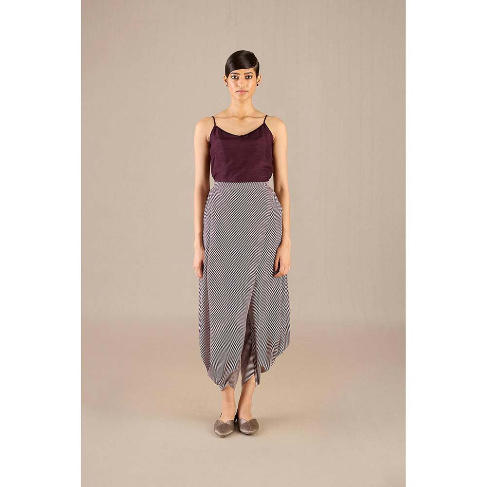 AMPM Burgundy Safiya Jacket with Inner and Dhoti (Set of 3)