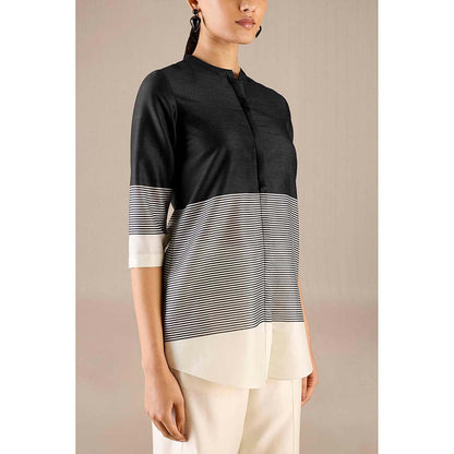 AMPM Black Daara Shirt with Palazzo (Set of 2)