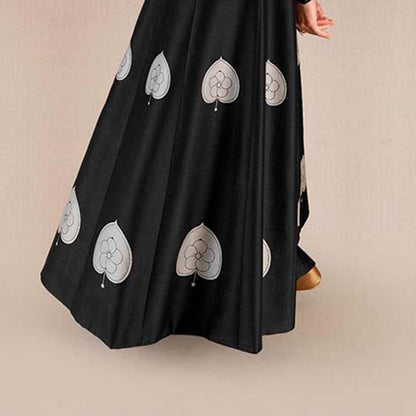 AMPM Aresha Black Printed Jacket with Inner and Pant (Set of 4)