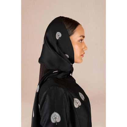 AMPM Aresha Black Printed Jacket with Inner and Pant (Set of 4)