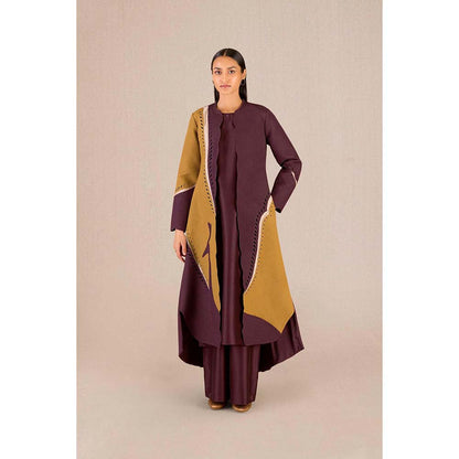 AMPM Asira Printed Jacket with Kurta and Palazzo (Set of 3)