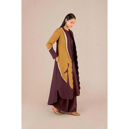 AMPM Asira Printed Jacket with Kurta and Palazzo (Set of 3)