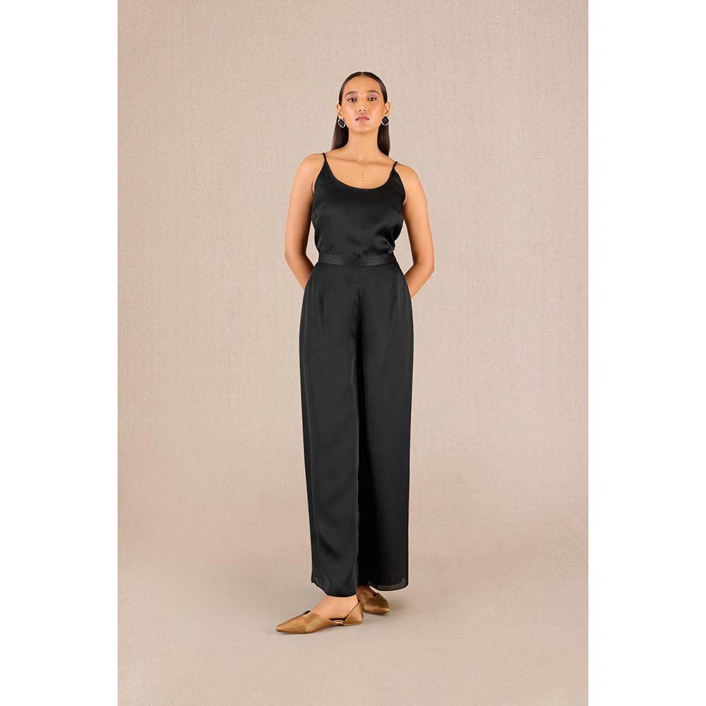 AMPM Maysa Black Printed Kurta with Inner and Palazzo (Set of 3)