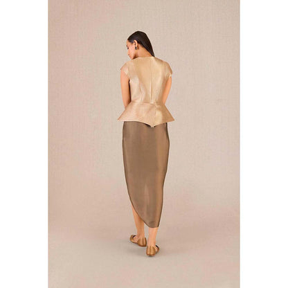 AMPM Abrah Gold Textured Top