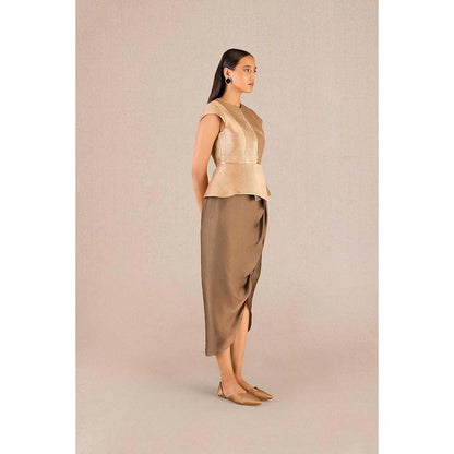 AMPM Abrah Gold Textured Top