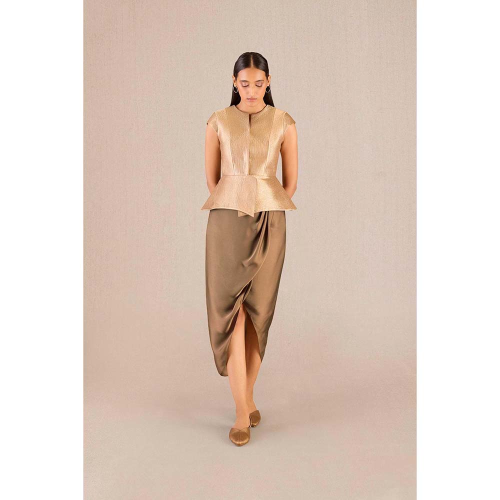 AMPM Abrah Gold Textured Top