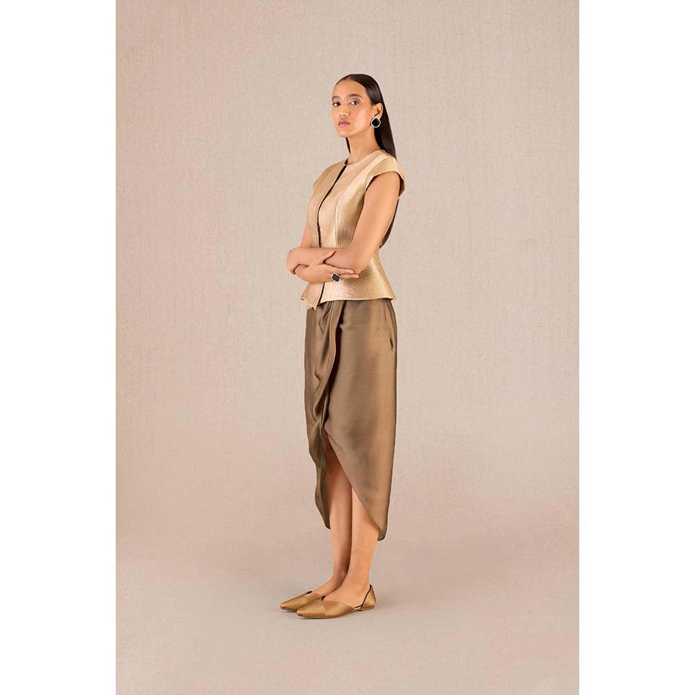 AMPM Abrah Gold Textured Top