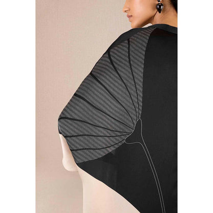 AMPM Black Iha Printed Shirt with Pant and Belt (Set of 3)