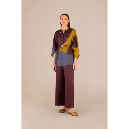 AMPM Amalie Printed Shirt with Palazzo and Belt (Set of 3)