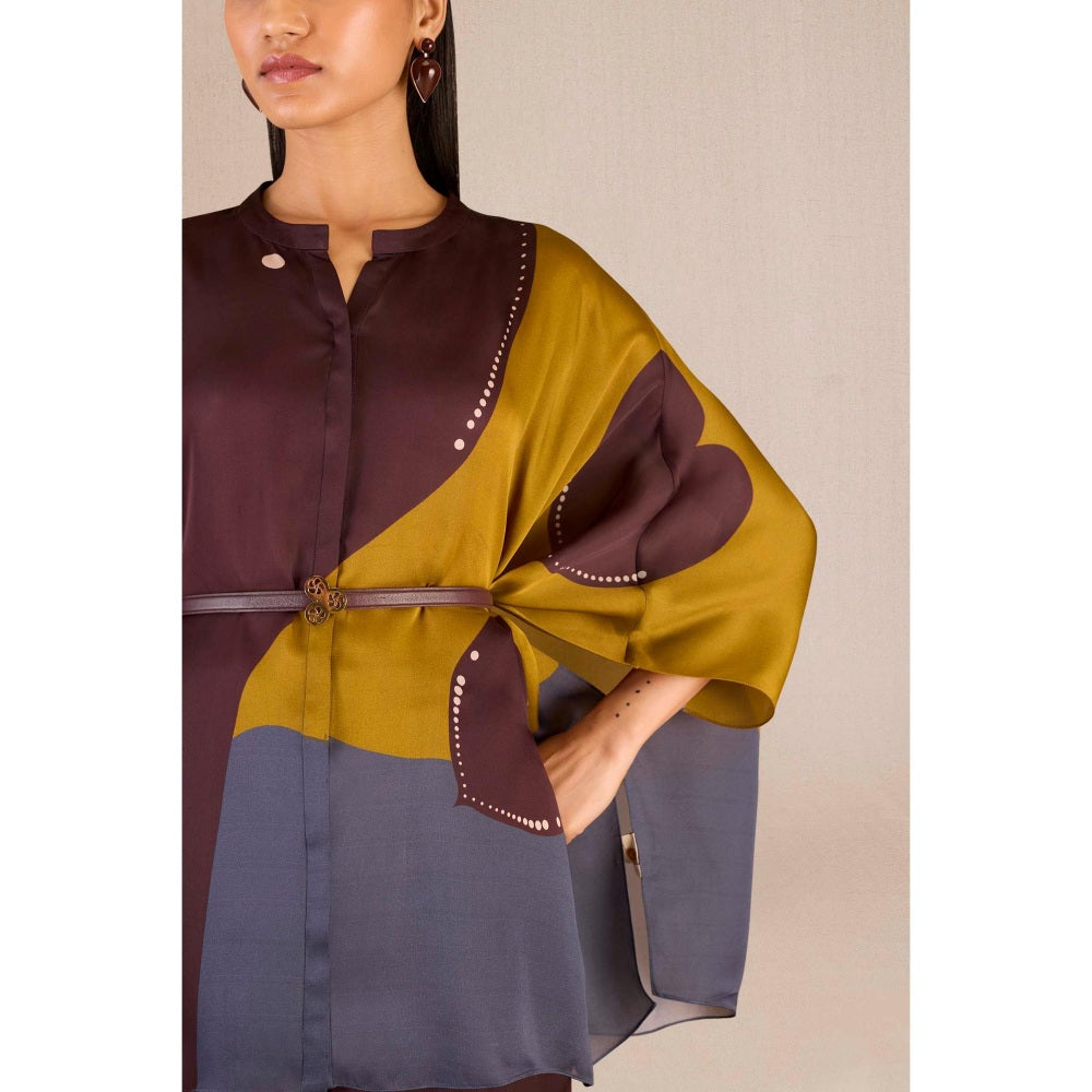 AMPM Amalie Printed Shirt with Palazzo and Belt (Set of 3)