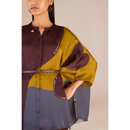 AMPM Amalie Printed Shirt with Palazzo and Belt (Set of 3)
