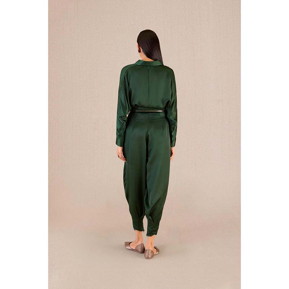 AMPM Green Aarifa Solid Shirt with Pant and Belt (Set of 3)