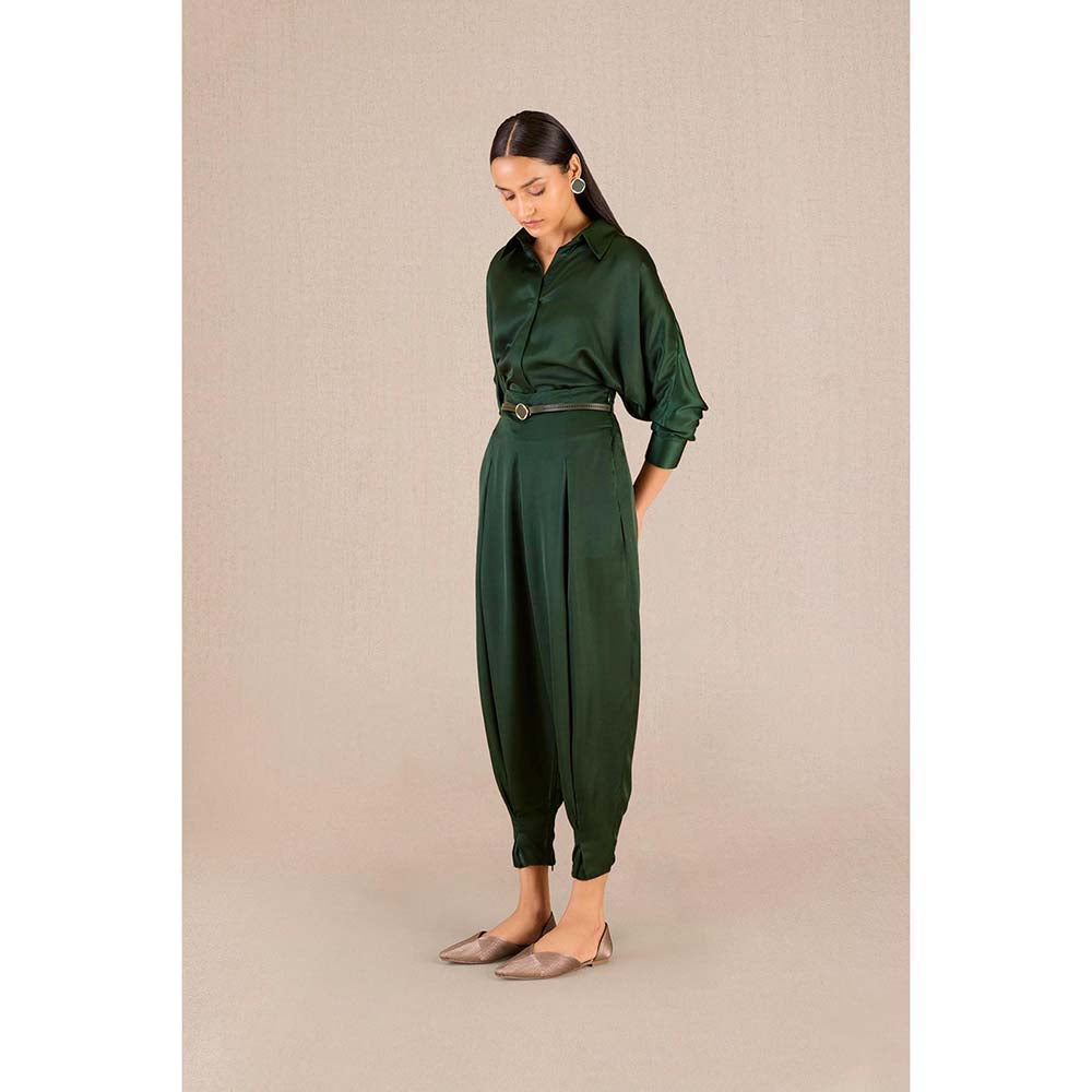 AMPM Green Aarifa Solid Shirt with Pant and Belt (Set of 3)