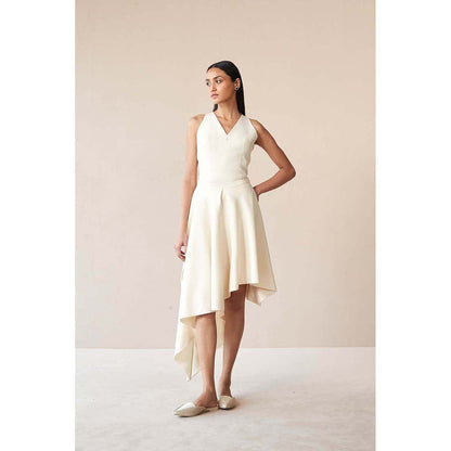 AMPM White Marwa Jacket with Top, Skirt and Belt (Set of 4)