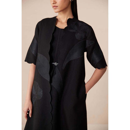 AMPM Black Arzu Jacket with Dress and Belt (Set of 3)