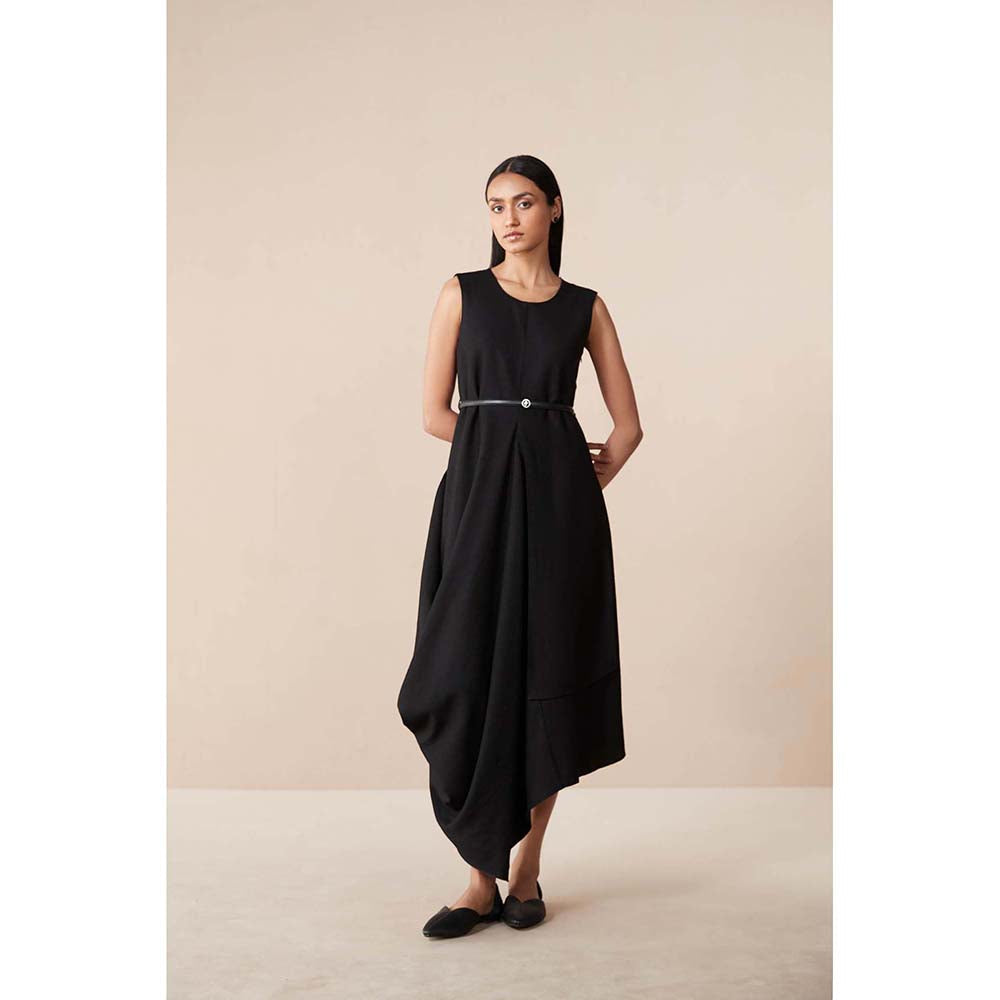 AMPM Black Arzu Jacket with Dress and Belt (Set of 3)