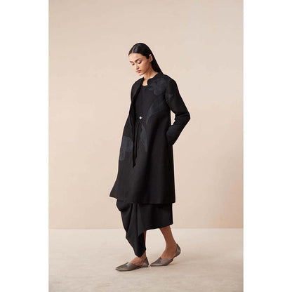 AMPM Black Arzu Jacket with Dress and Belt (Set of 3)