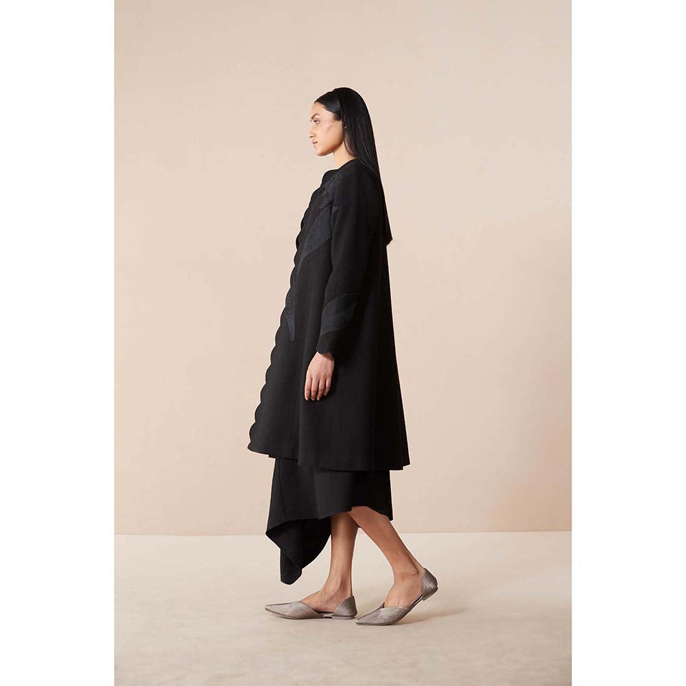 AMPM Black Arzu Jacket with Dress and Belt (Set of 3)