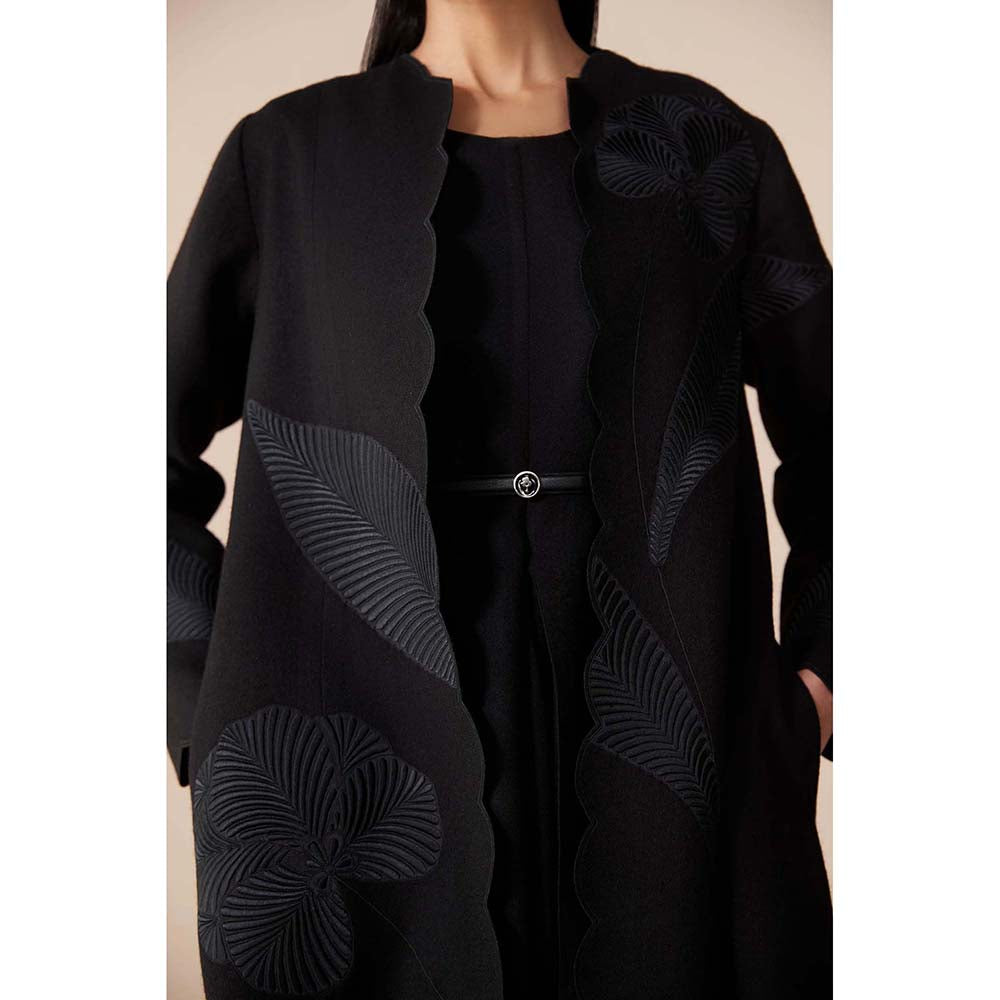 AMPM Black Arzu Jacket with Dress and Belt (Set of 3)