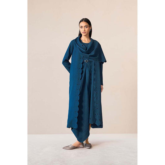 AMPM Teal Seba Jacket with Dress and Belt (Set of 3)