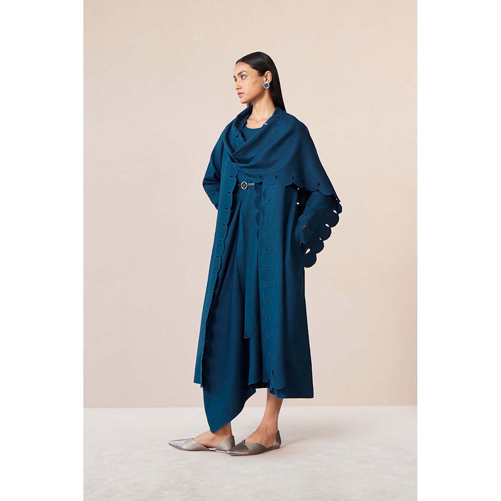 AMPM Teal Seba Jacket with Dress and Belt (Set of 3)