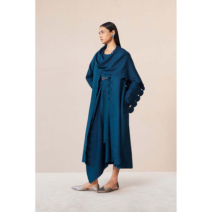 AMPM Teal Seba Jacket with Dress and Belt (Set of 3)