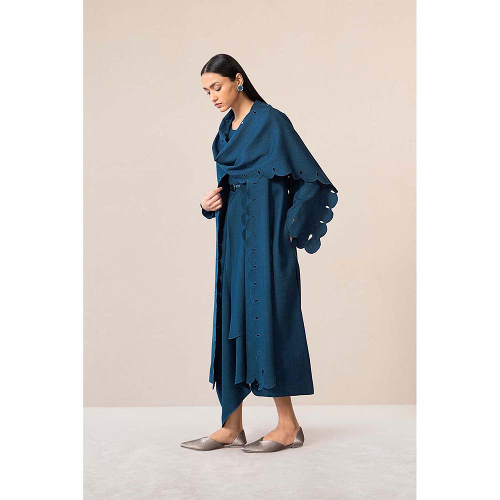 AMPM Teal Seba Jacket with Dress and Belt (Set of 3)