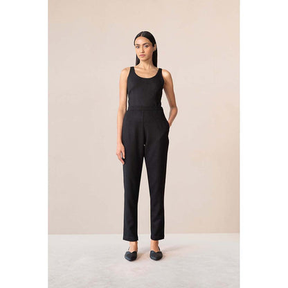 AMPM Black Veda Jacket with Inner, Pant and Belt (Set of 4)