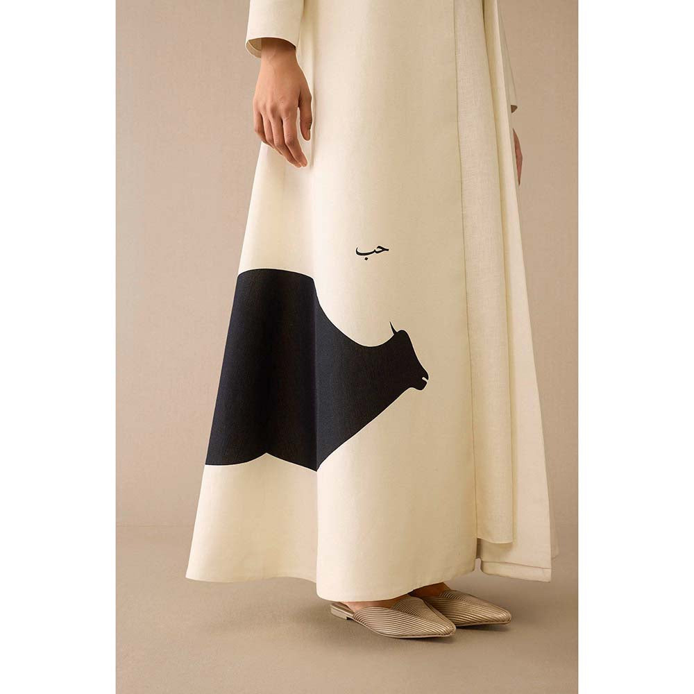 AMPM Ivory Dilraz Jacket with Dress and Belt (Set of 3)