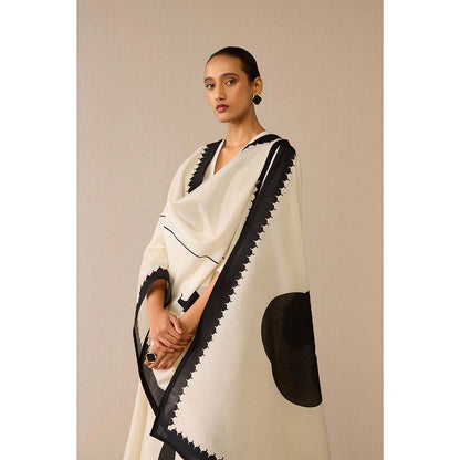 AMPM Ivory Dilruba Kurta with Palazzo and Dupatta (Set of 3)