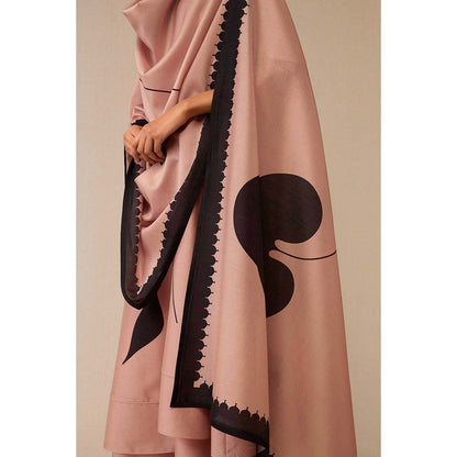 AMPM Pink Dilruba Kurta with Palazzo and Dupatta (Set of 3)