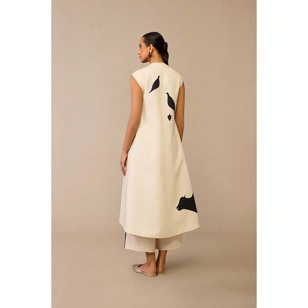 AMPM Ivory Dilshad Jacket with Palazzo (Set of 2)