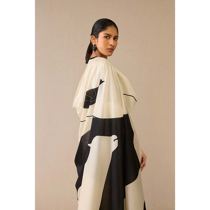 AMPM Ivory Dilkhush Kurta with Palazzo and Dupatta (Set of 3)