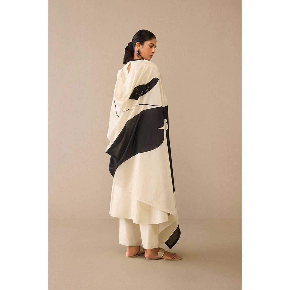 AMPM Ivory Dilkhush Kurta with Palazzo and Dupatta (Set of 3)