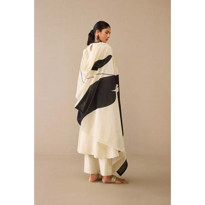 AMPM Ivory Dilkhush Kurta with Palazzo and Dupatta (Set of 3)