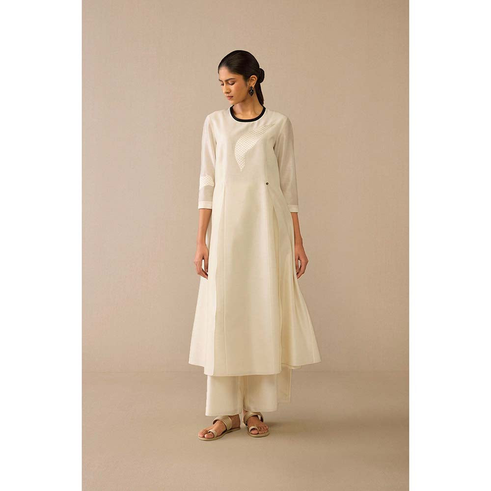 AMPM Ivory Dilkhush Kurta with Palazzo and Dupatta (Set of 3)
